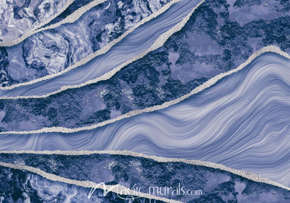 Haase Blue Marble And Stone Wallpaper Wall Mural