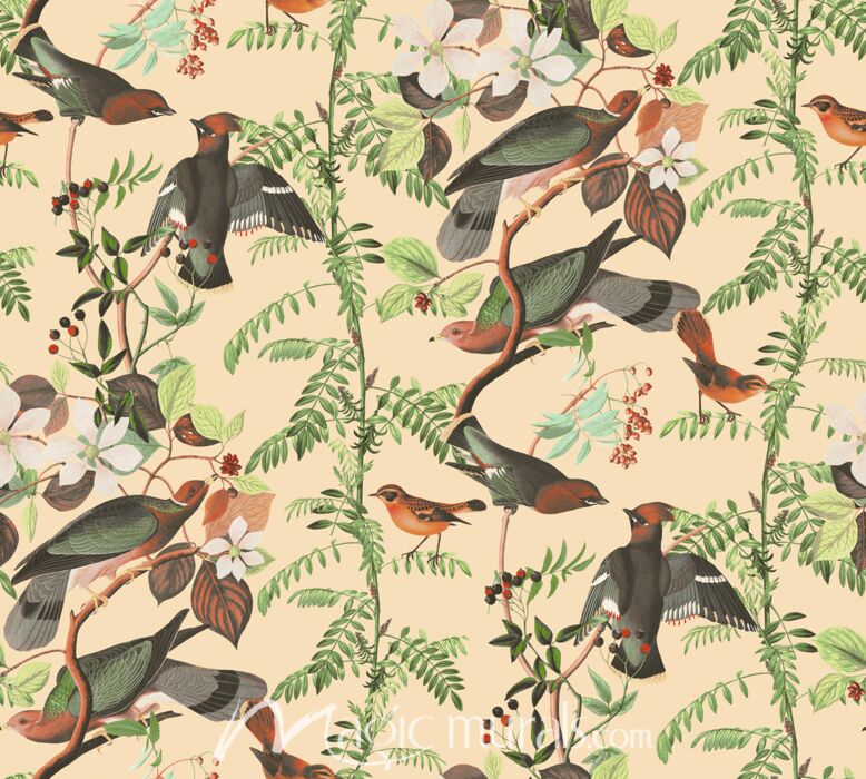 Haase Chinoiserie Bird Garden Wallpaper Wall Mural