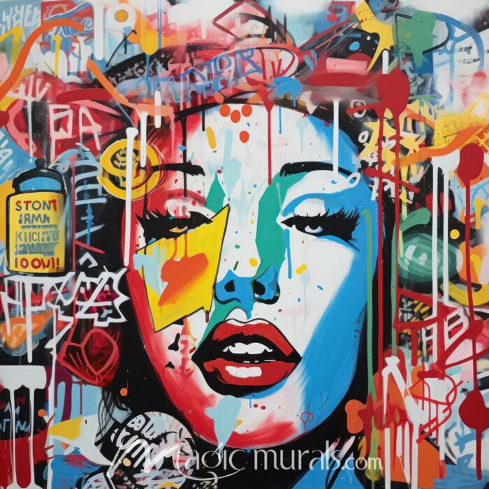 Urban Goddess Graffiti 17 Wallpaper Wall Mural