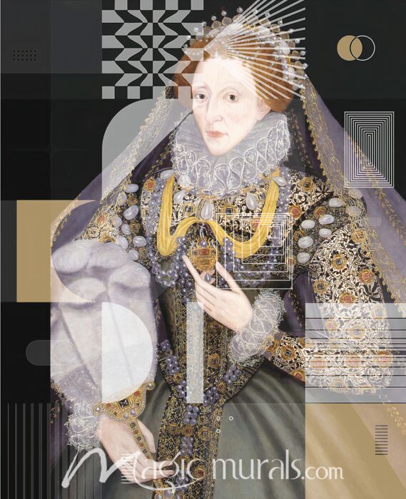 Elizabeth I Altered Portrait 2 Wallpaper Wall Mural