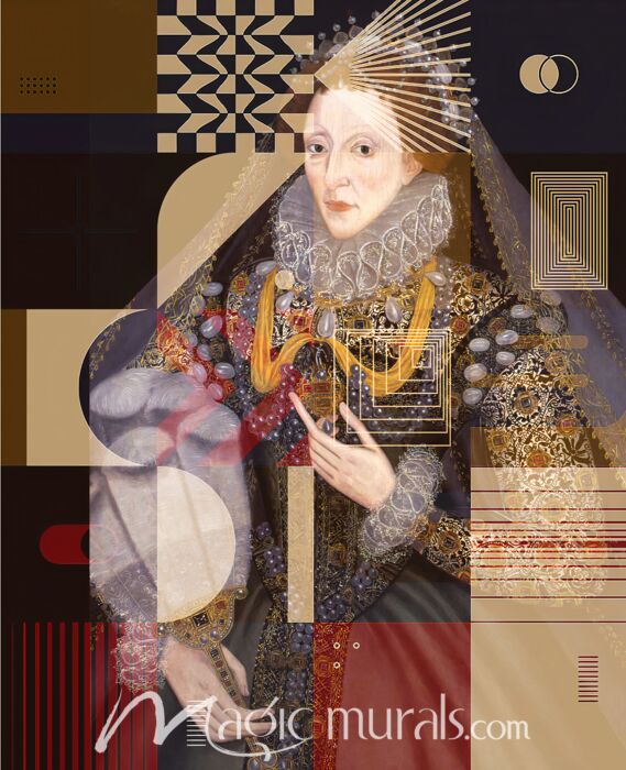 Elizabeth I Altered Portrait 4 Wallpaper Wall Mural