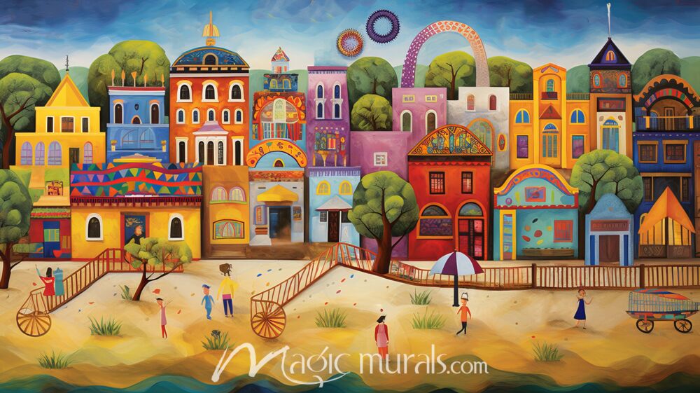 Happy Village 10 Wallpaper Wall Mural