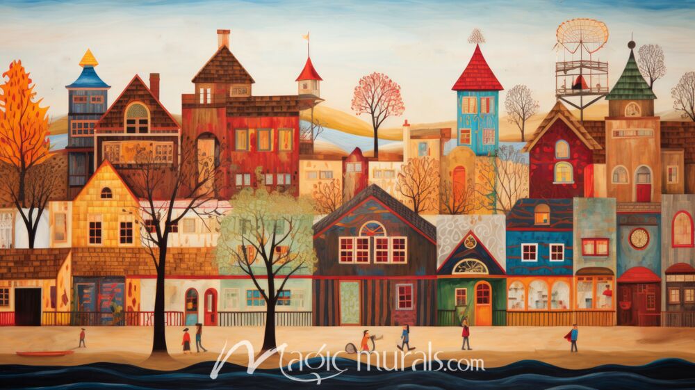 Happy Village 11 Wallpaper Wall Mural