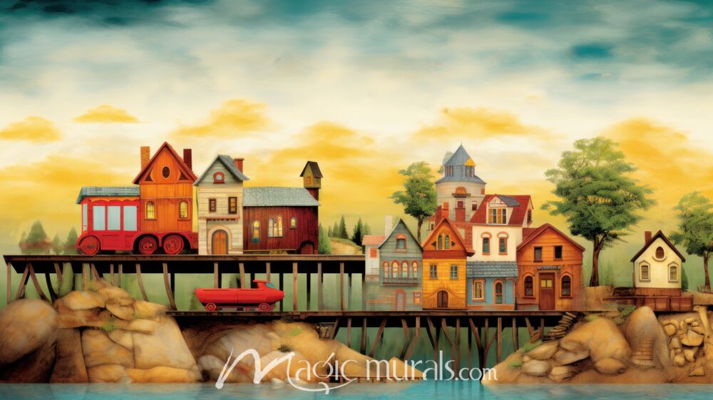 Happy Village 12 Wallpaper Wall Mural