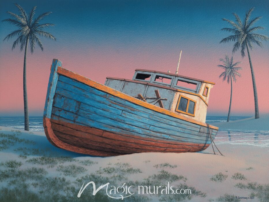 Barbados Sunset by R Courtney Wallpaper Wall Mural