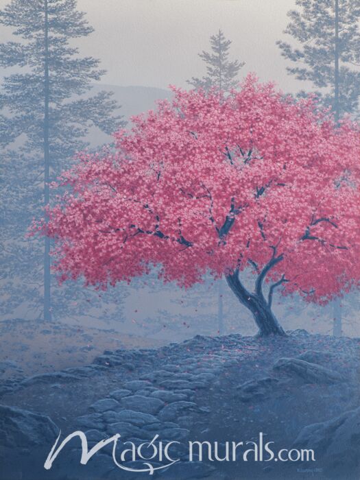 Cherry Tree Path by R Courtney Wallpaper Wall Mural