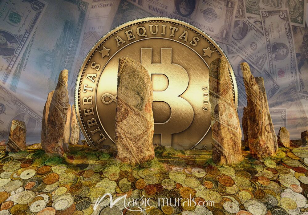 Bitcoin New Age Wallpaper Wall Mural