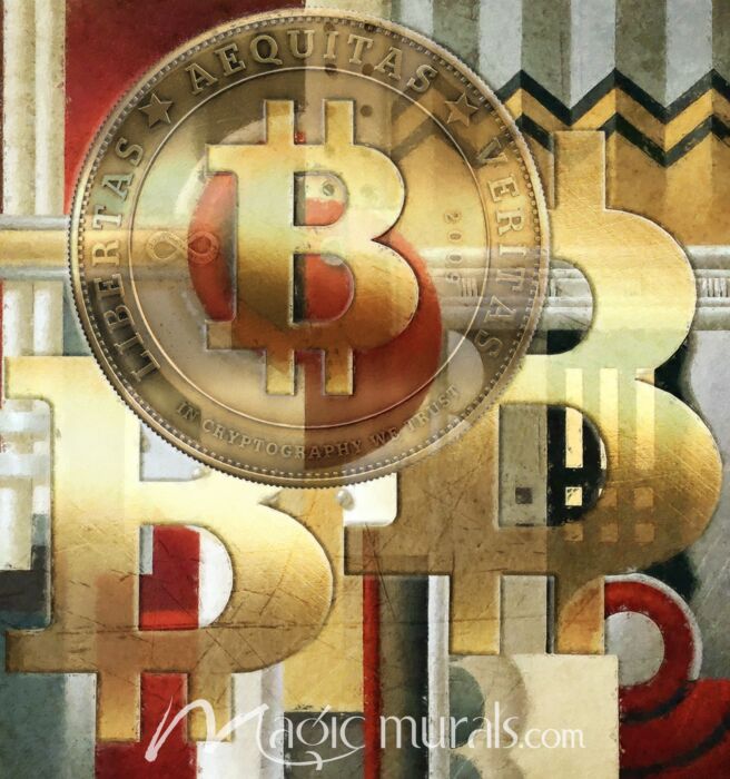 Bitcoin Deco Seven Wallpaper Wall Mural