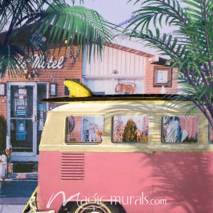 Ocean Drive VW Van Wallpaper Wall Mural