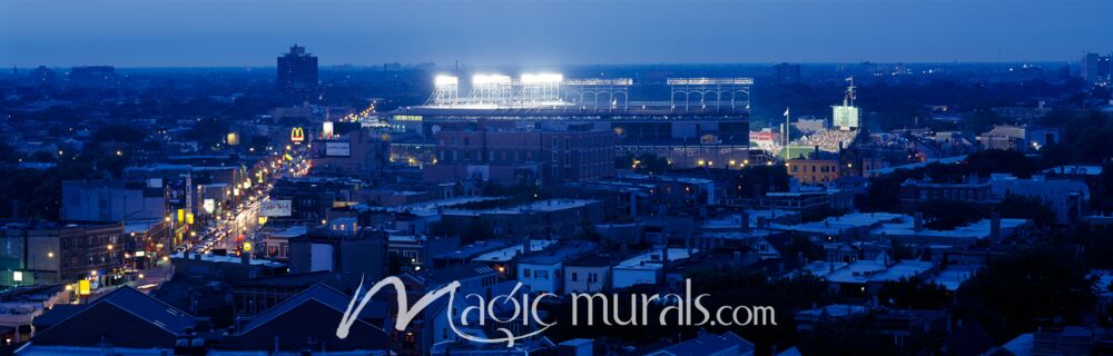 Wrigley Field at Night 2075 Wallpaper Wall Mural