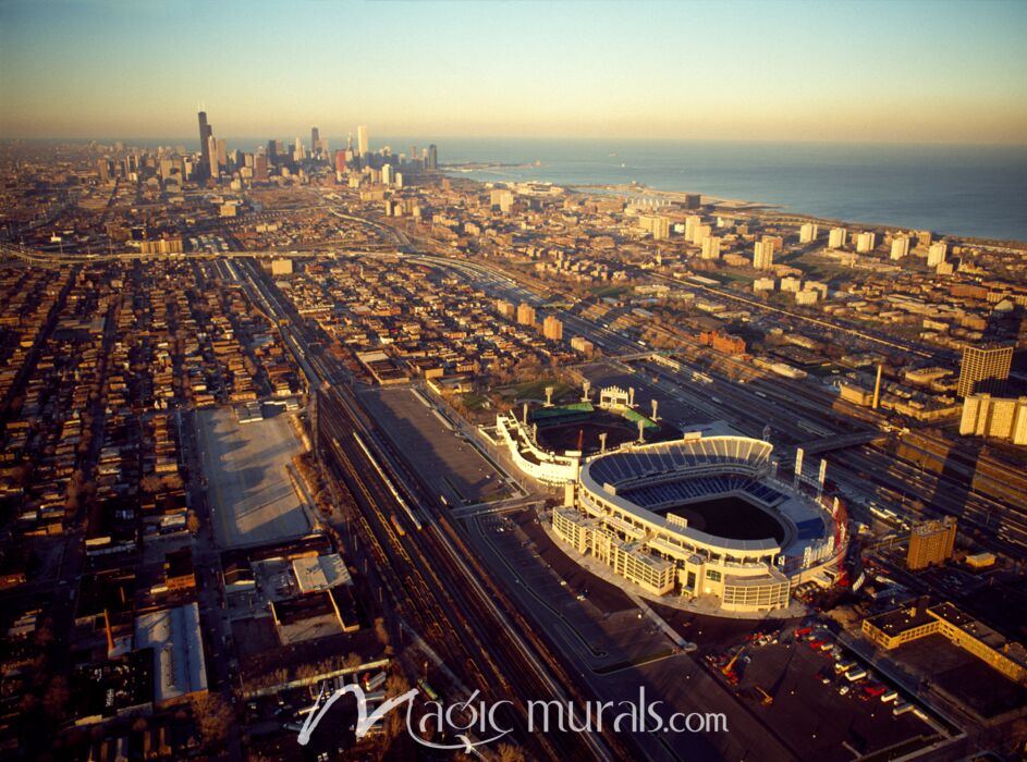 Old and New Comiskey Parks Chicago 1546 Wallpaper Wall Mural