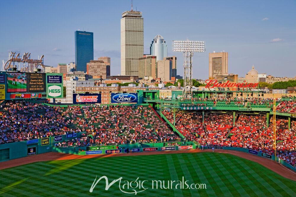 Fenway Park Boston Skyline 1946 Wallpaper Wall Mural