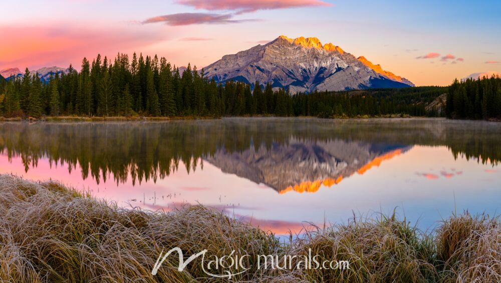 Alberta Cascade Mountain 7645 Wallpaper Wall Mural