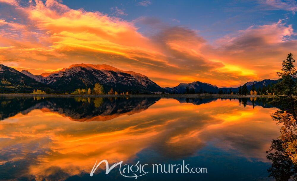 Grotto Mountain Sunset 7696 Wallpaper Wall Mural