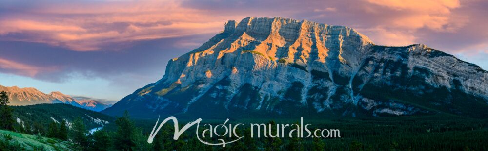 Mount Rundle Sunset 7700 Wallpaper Wall Mural