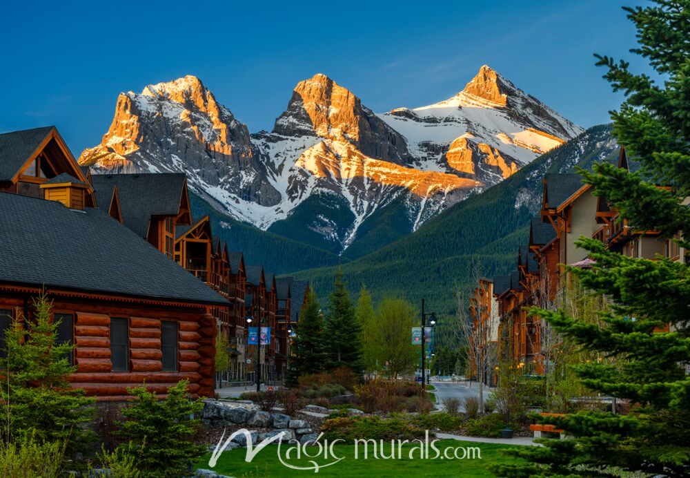 Spring Creek Village Three Sisters Mountain 7720 Wallpaper Wall Mural