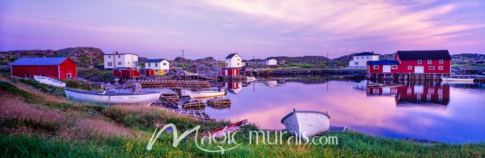 Lobster Fishing Harbor Newfoundland 2982 Wallpaper Wall Mural