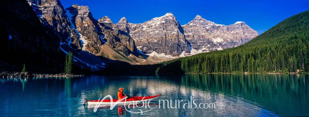 Moraine Lake Kayaker 3003 Wallpaper Wall Mural