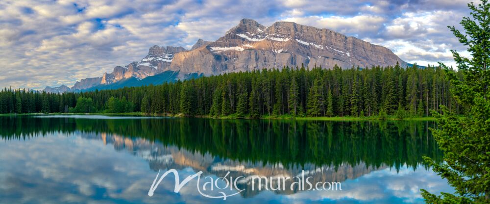 Mount Rundle Johnson Lake 3015 Wallpaper Wall Mural