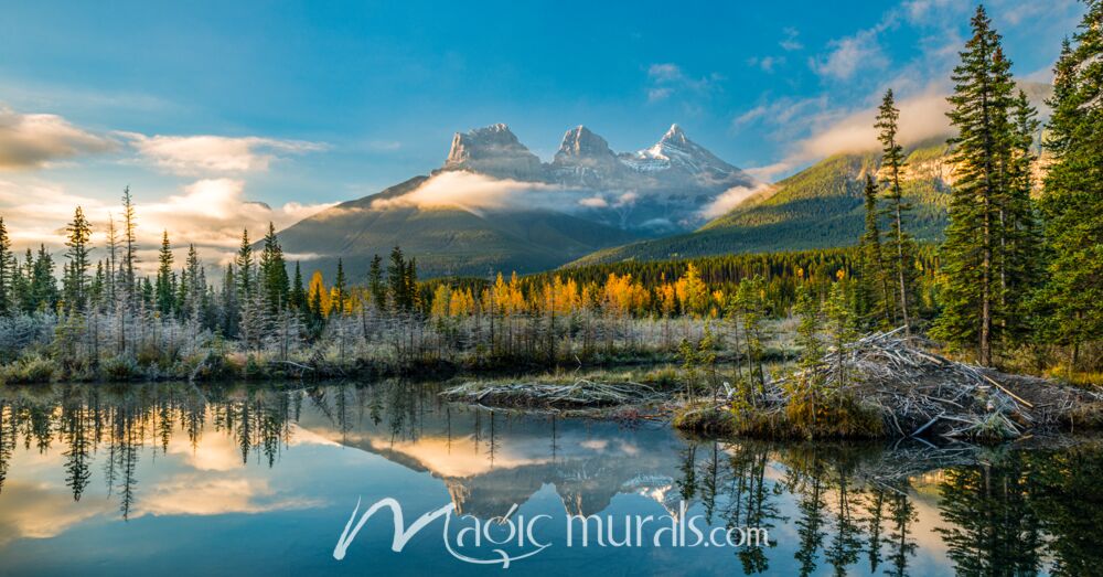 Three Sisters Beaver Pond 3044 Wallpaper Wall Mural