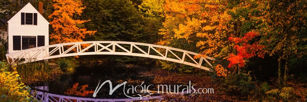 Somesville Bridge Maine Autumn 3063 Wallpaper Wall Mural