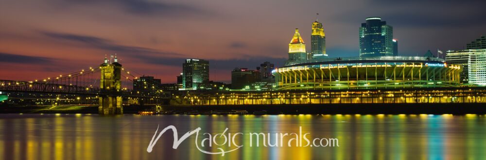 Cincinnati At Night 2170 Wallpaper Wall Mural