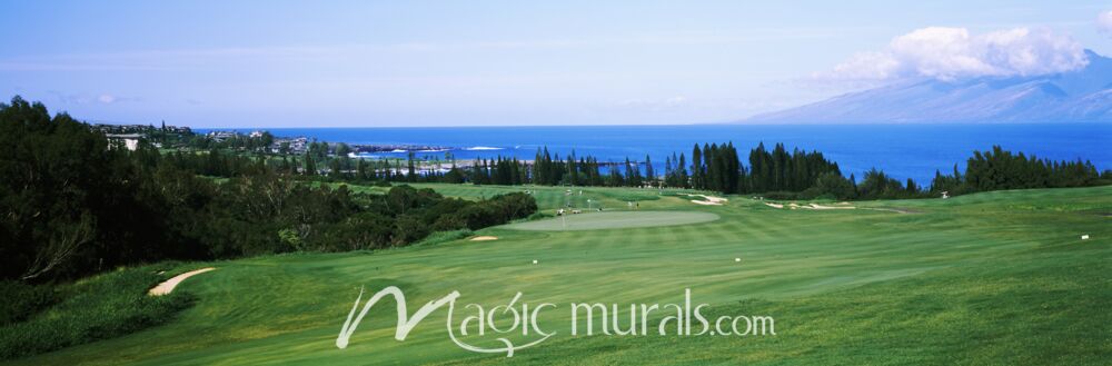 Kapalua Golf Course Oceanside Wallpaper Wall Mural