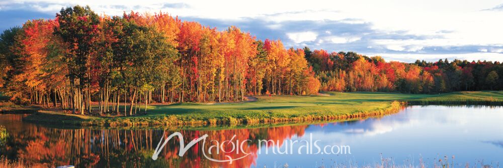 Autumn Golf in New England Wallpaper Wall Mural