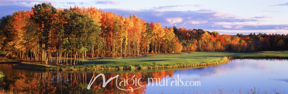 Autumn Golf in New England III Wallpaper Wall Mural