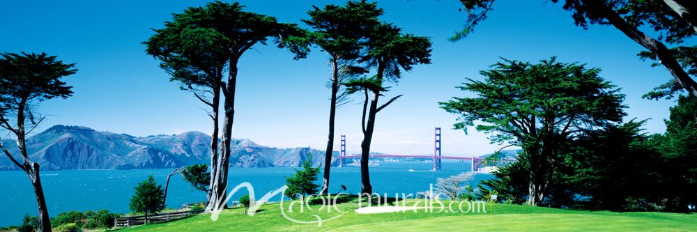 Golden Gate Brisge Golf Course Wallpaper Wall Mural