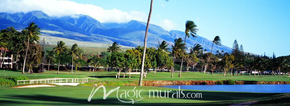 Kanapali Golf Course Maui Wallpaper Wall Mural