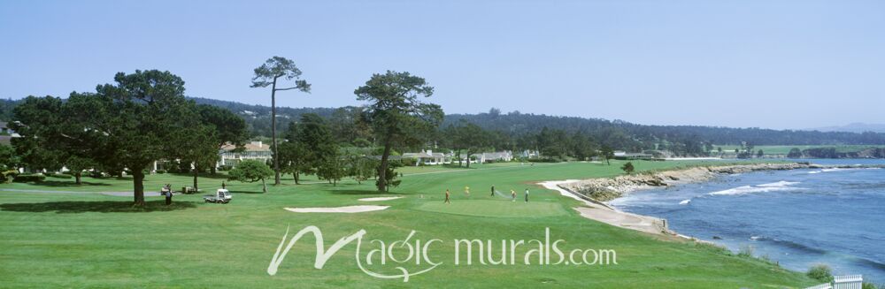 Seaside Pebble Beach in Monterey Wallpaper Wall Mural