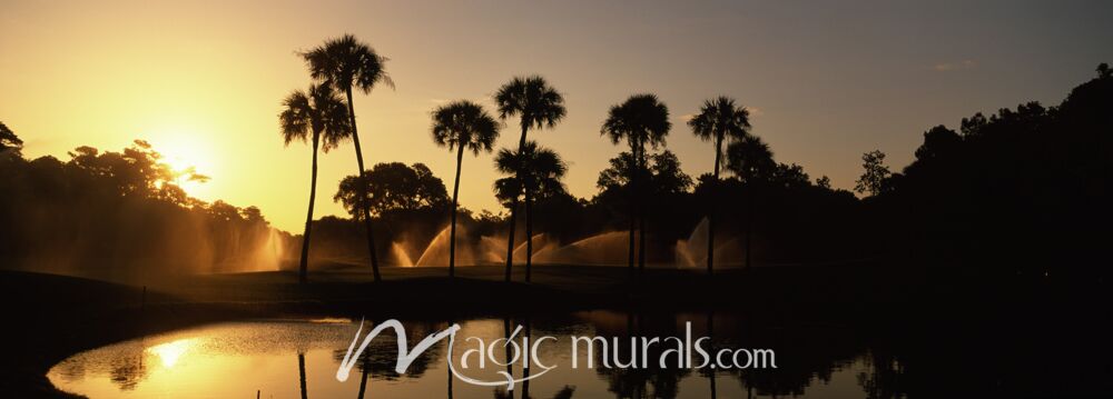 Palm Trees at Kiawah Island Golf resort Wallpaper Wall Mural