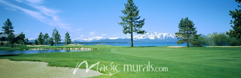 Sand Traps at Edgewood Tahoe Golf Course Wallpaper Wall Mural