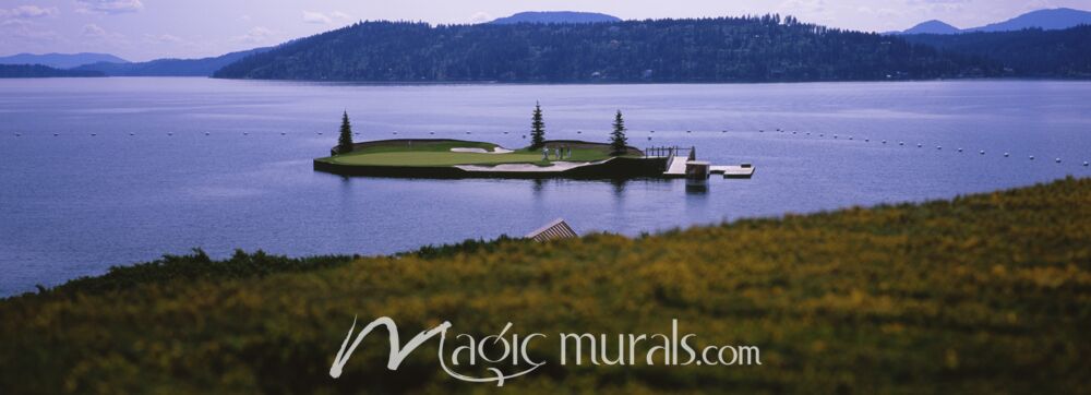 Floating Green at Coeur d Alene Resort Course Wallpaper Wall Mural