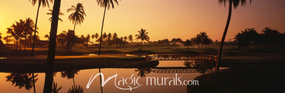 Sunset at Isla Navidad Golf Mexico Wallpaper Wall Mural