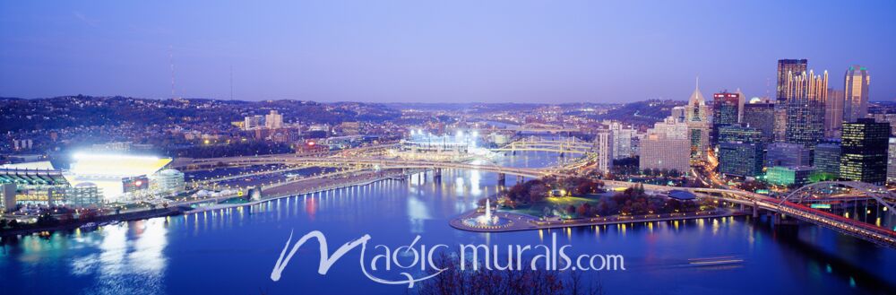 Pittsburgh Sunset 4830 Wallpaper Wall Mural