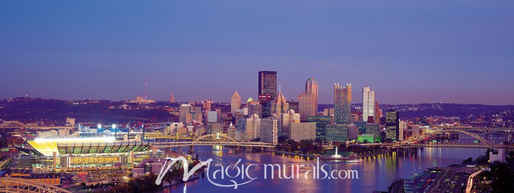 Pittsburgh Skyline 0271 Wallpaper Wall Mural