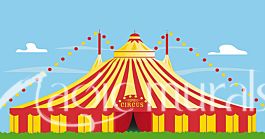 Circus Tent Wallpaper Wall Mural by Magic Murals