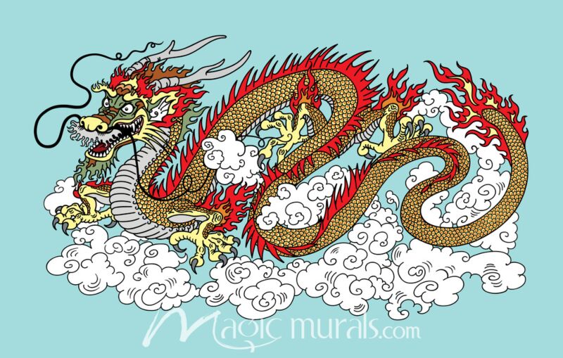 Chinese Dragon 0026 Wallpaper Wall Mural