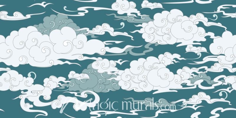 Asian Seamless Cloud Pattern 3199 Wallpaper Wall Mural