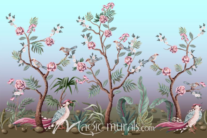 Birds and Peonies 4900 Wallpaper Wall Mural