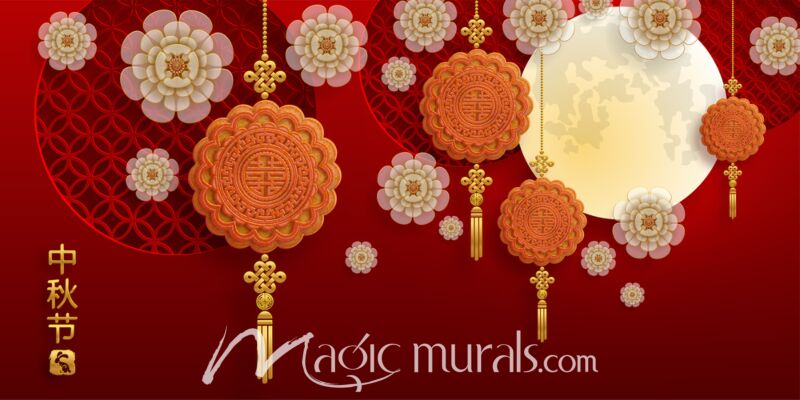 Chinese Paper Cut Out Mid Autumn Festival Wallpaper 3178 Wallpaper Wall Mural