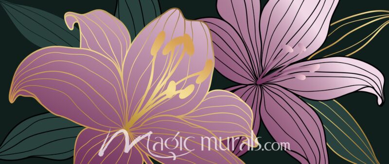 BoHo Lily 9491 Wallpaper Wall Mural