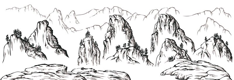 Classic Chinese Mountain Landscape 4161 Wallpaper Wall Mural