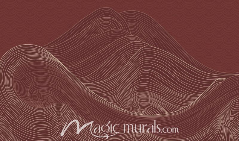 Abstract Mountain Lines 0961 Wallpaper Wall Mural