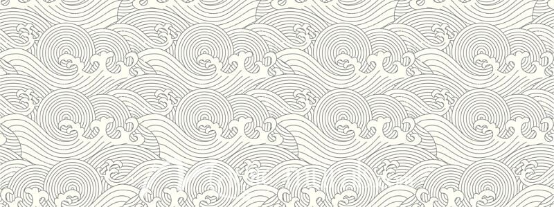 Japanese Waves Seamless Pattern 6520 Wallpaper Wall Mural