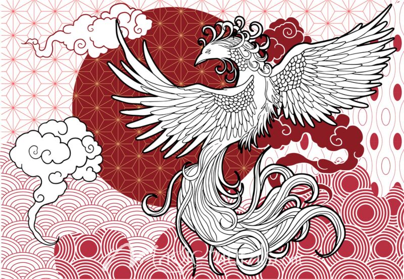 Chinese Fenghuang Phoenix 0181 Wallpaper Wall Mural