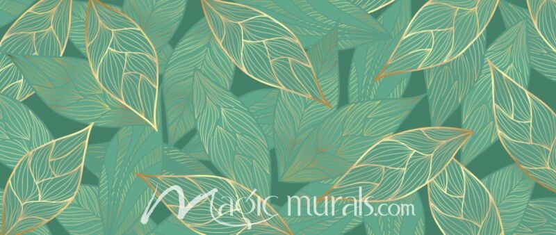 Green and Gold Foliage 5916 Wallpaper Wall Mural