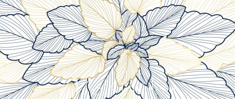 Abstract Foliage Line Art 5975 Wallpaper Wall Mural